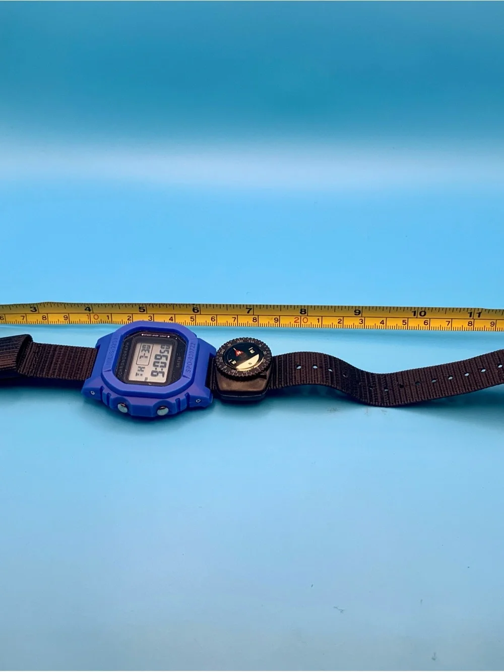Men’s Digital Wristwatch Chrono Day Date Backlight Alarm Nylon Strap Working